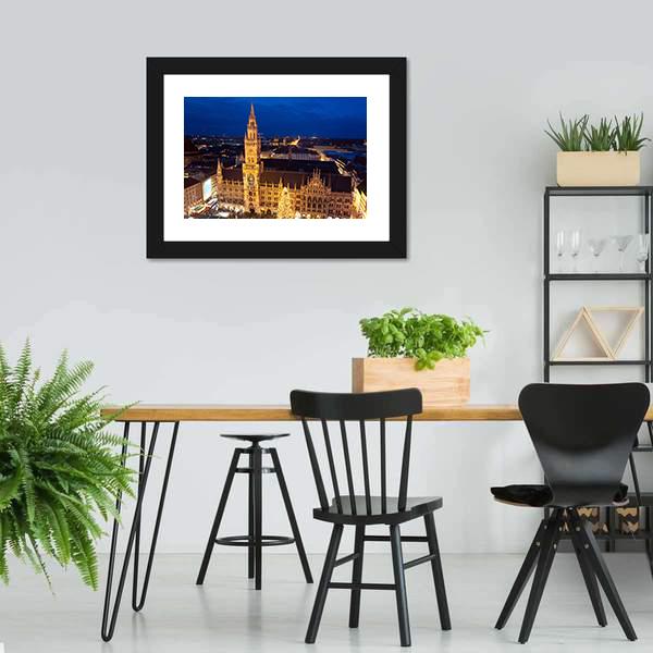 Munich Christmas Market Canvas Wall Art-3 Horizontal-Gallery Wrap-25" x 16"-Tiaracle