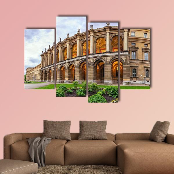 Munich City Skyline Canvas Wall Art-4 Pop-Gallery Wrap-50" x 32"-Tiaracle