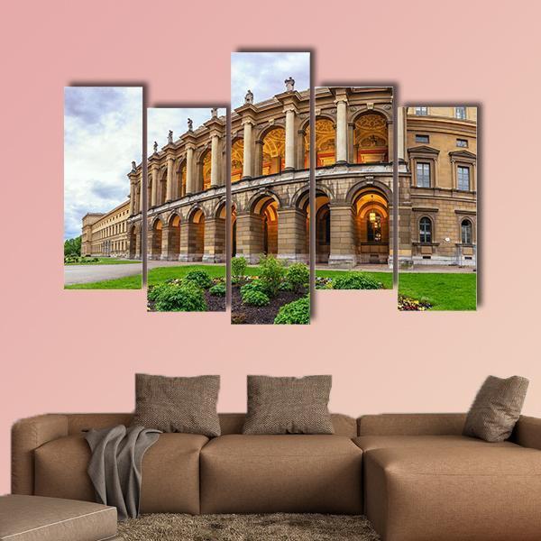 Munich City Skyline Canvas Wall Art-5 Pop-Gallery Wrap-47" x 32"-Tiaracle