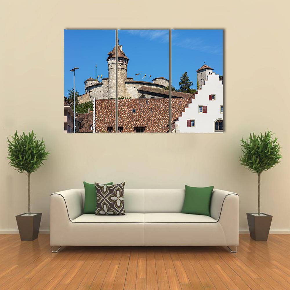 The Munot Fortress Canvas Wall Art-3 Horizontal-Gallery Wrap-37" x 24"-Tiaracle