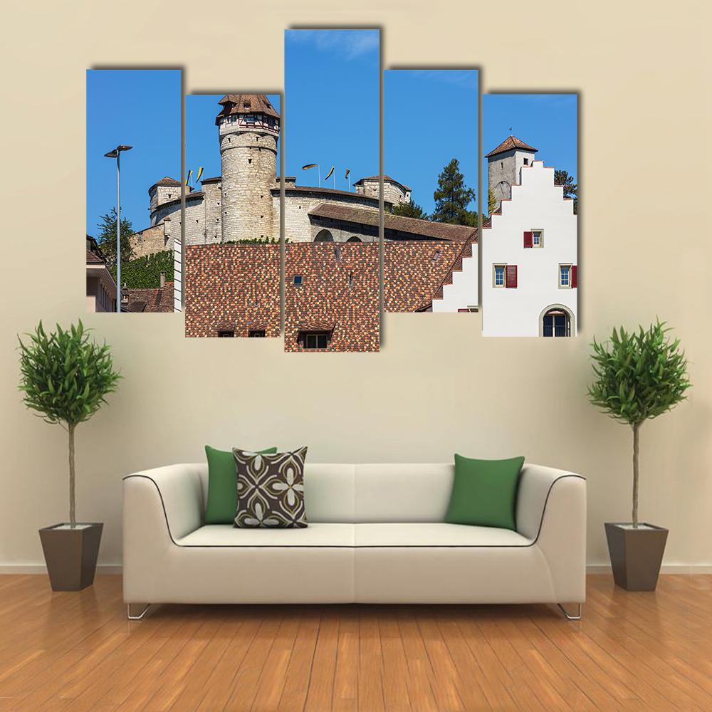 The Munot Fortress Canvas Wall Art-5 Pop-Gallery Wrap-47" x 32"-Tiaracle