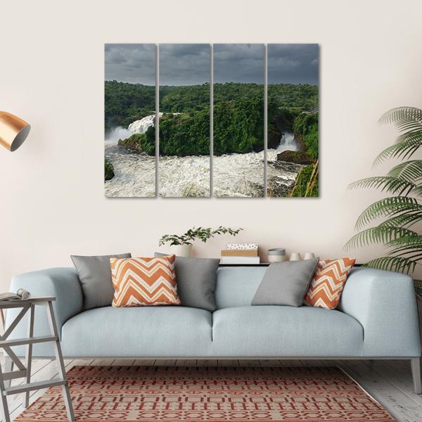 Murchison Falls In Nilo River Uganda Canvas Wall Art-4 Horizontal-Gallery Wrap-34" x 24"-Tiaracle