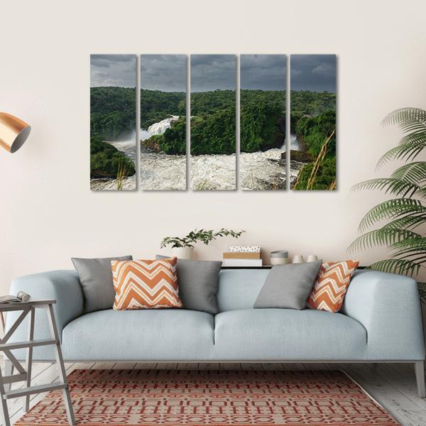 Murchison Falls In Nilo River Uganda Canvas Wall Art-5 Horizontal-Gallery Wrap-22" x 12"-Tiaracle