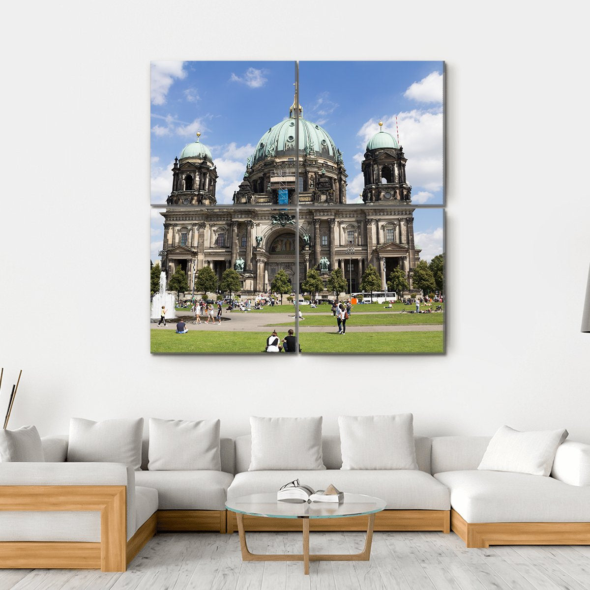 Museum Island In The Mitte District Berlin Canvas Wall Art-4 Square-Gallery Wrap-17&quot; x 17&quot;-Tiaracle