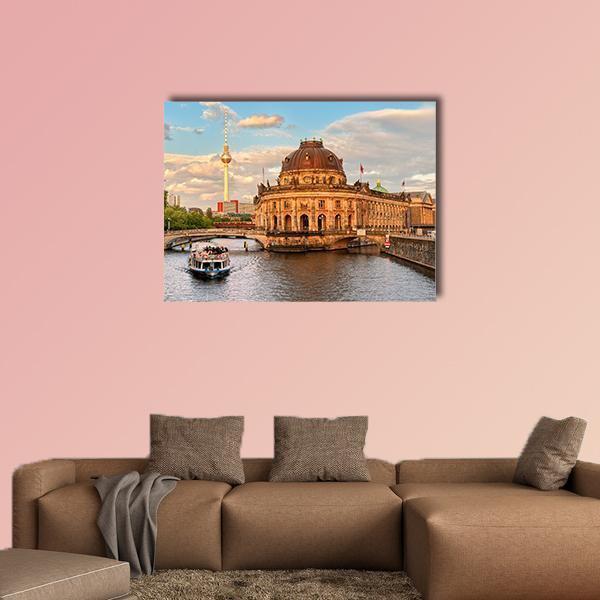 Museum Island On Spree River Canvas Wall Art-5 Horizontal-Gallery Wrap-22" x 12"-Tiaracle