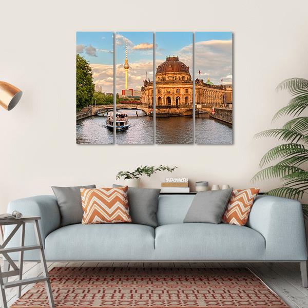 Museum Island On Spree River Canvas Wall Art-4 Horizontal-Gallery Wrap-34" x 24"-Tiaracle