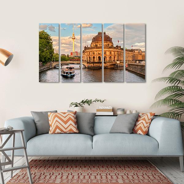 Museum Island On Spree River Canvas Wall Art-5 Horizontal-Gallery Wrap-22" x 12"-Tiaracle