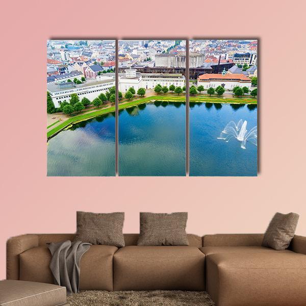 Museum Of Bergen Norway Canvas Wall Art-3 Horizontal-Gallery Wrap-37" x 24"-Tiaracle