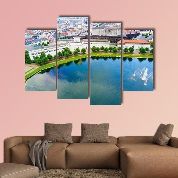 Museum Of Bergen Norway Canvas Wall Art-4 Pop-Gallery Wrap-50" x 32"-Tiaracle