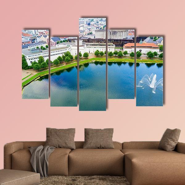 Museum Of Bergen Norway Canvas Wall Art-5 Pop-Gallery Wrap-47" x 32"-Tiaracle
