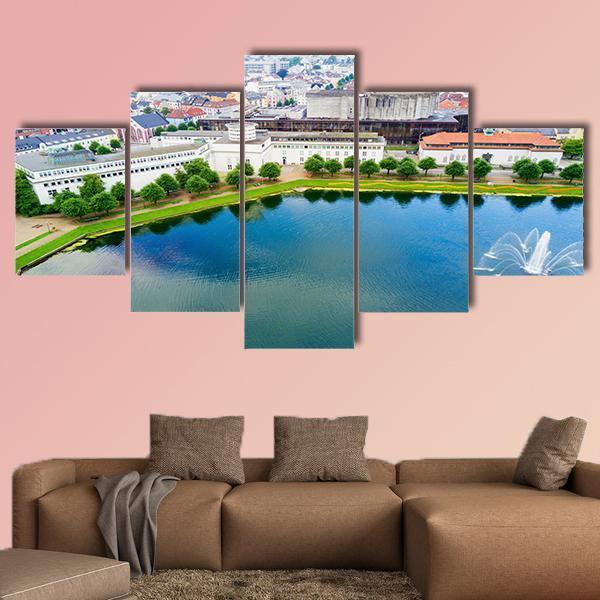 Museum Of Bergen Norway Canvas Wall Art-5 Star-Gallery Wrap-62" x 32"-Tiaracle