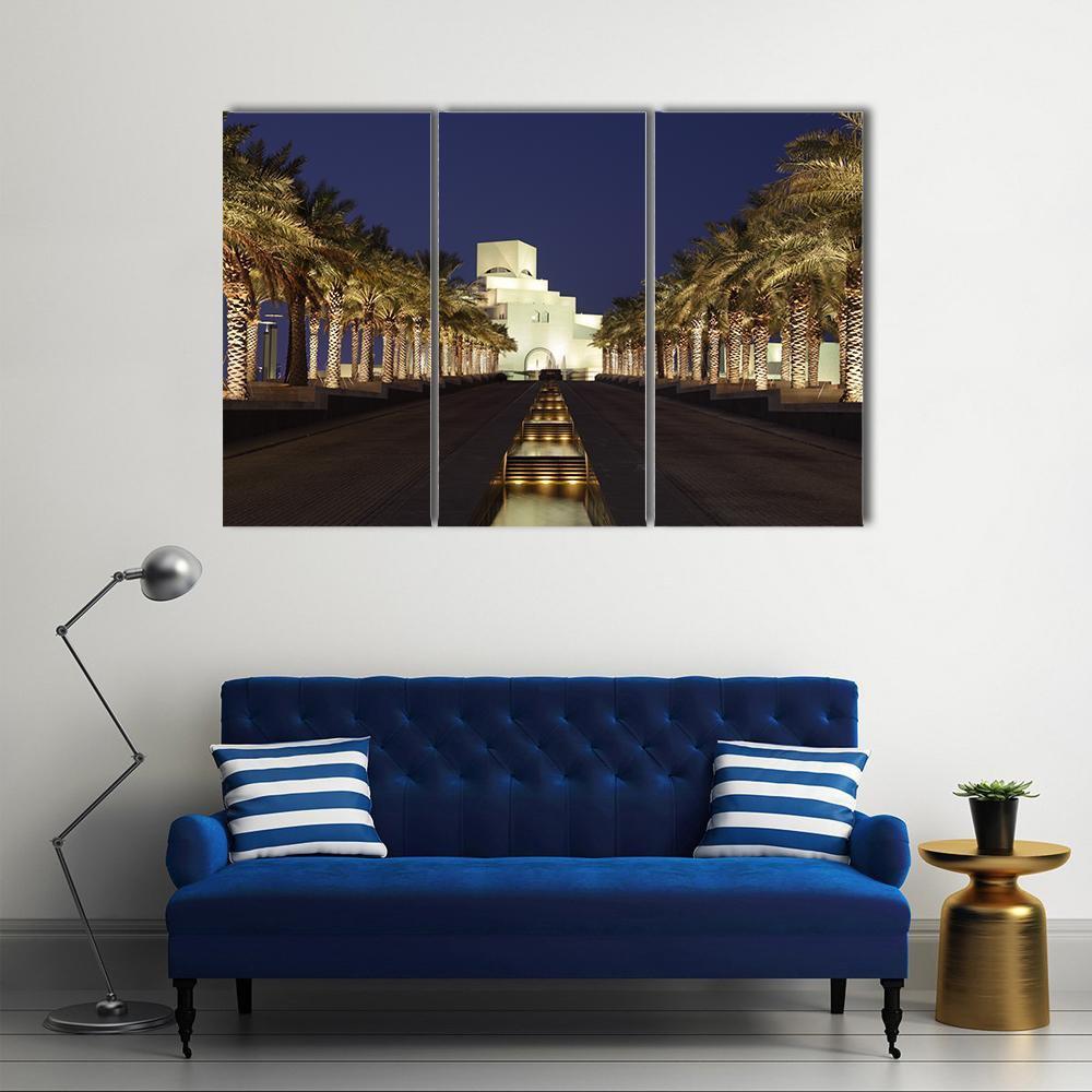 Museum Of Islamic Art Qatar Canvas Wall Art-3 Horizontal-Gallery Wrap-37" x 24"-Tiaracle