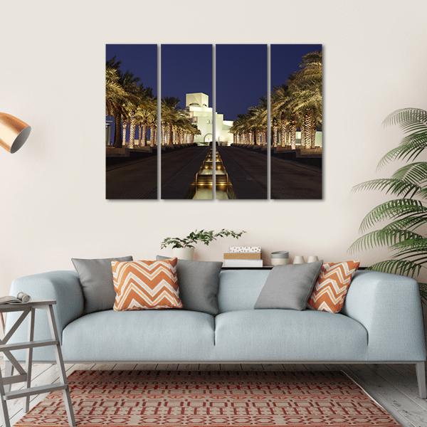 Museum Of Islamic Art Qatar Canvas Wall Art-4 Horizontal-Gallery Wrap-34" x 24"-Tiaracle
