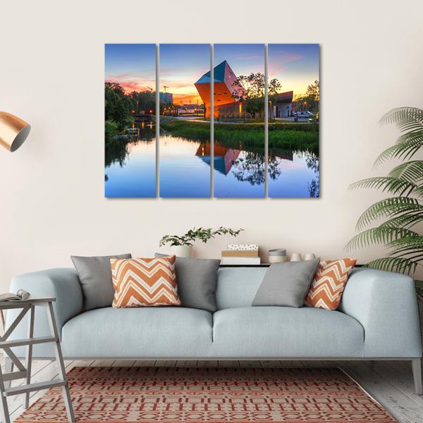 Museum Of Second World War Canvas Wall Art-4 Horizontal-Gallery Wrap-34" x 24"-Tiaracle