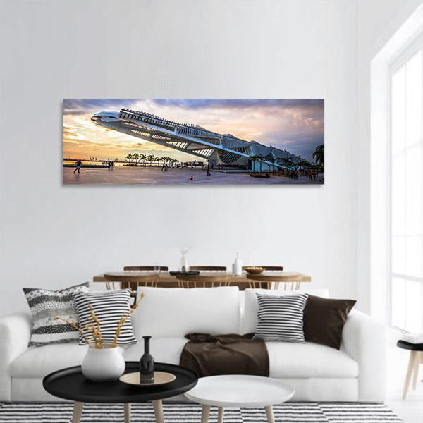 Museum Of Tomorrow Brazil Panoramic Canvas Wall Art-1 Piece-36" x 12"-Tiaracle