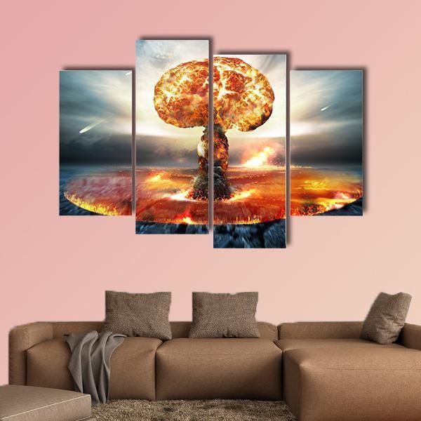 Danger Of Nuclear War Canvas Wall Art-4 Pop-Gallery Wrap-50" x 32"-Tiaracle