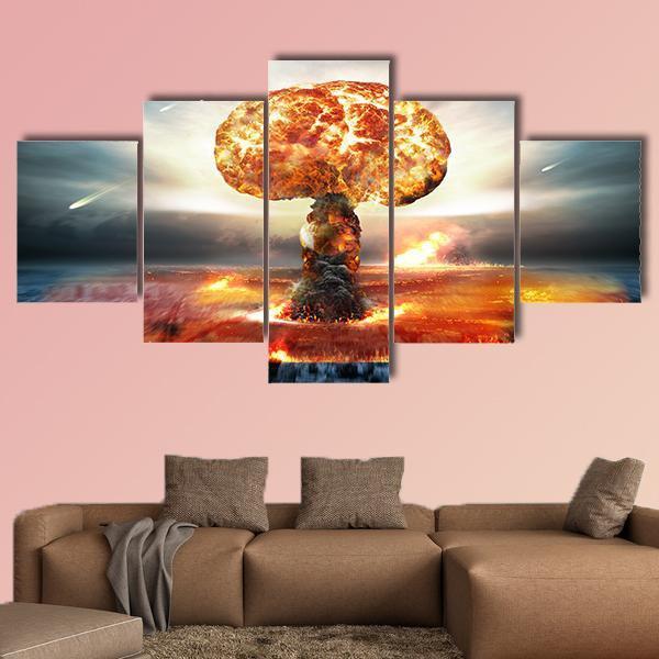 Danger Of Nuclear War Canvas Wall Art-5 Star-Gallery Wrap-62" x 32"-Tiaracle