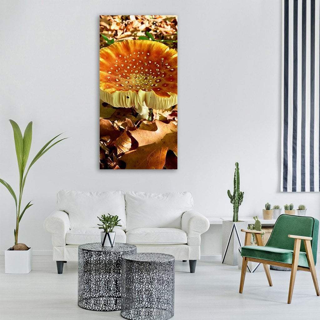 Mushroom In Forest Vertical Canvas Wall Art-1 Vertical-Gallery Wrap-12" x 24"-Tiaracle