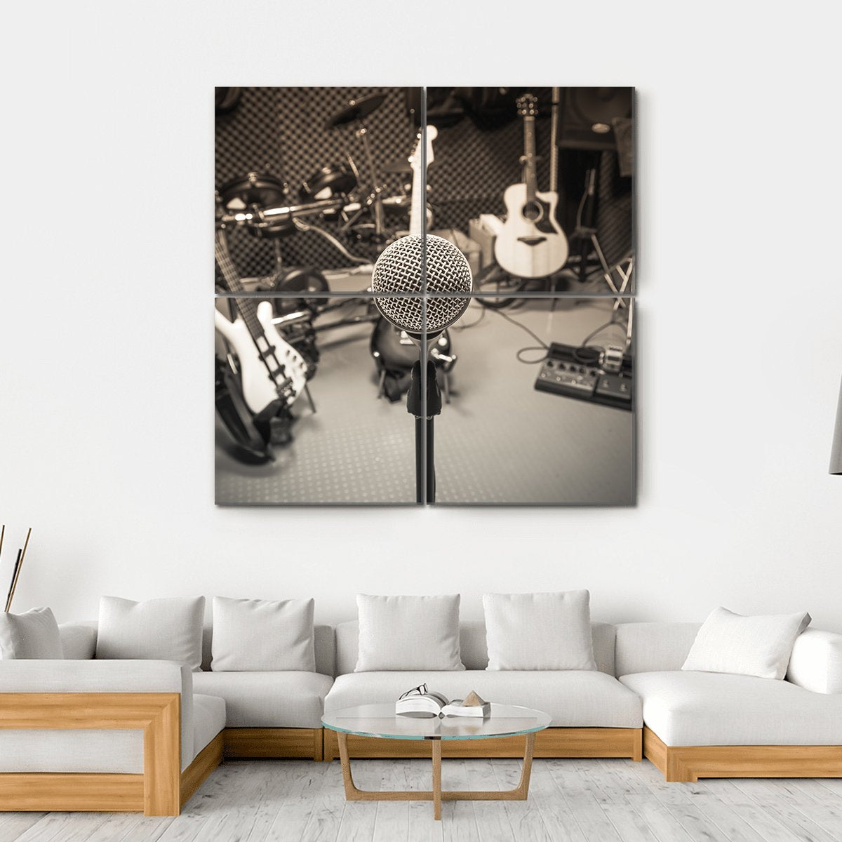 Musical Equipment's Canvas Wall Art-4 Square-Gallery Wrap-17" x 17"-Tiaracle