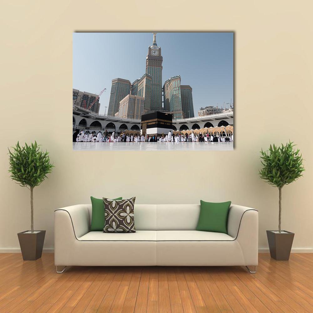 Kaaba At Daytime Canvas Wall Art-1 Piece-Gallery Wrap-48" x 32"-Tiaracle
