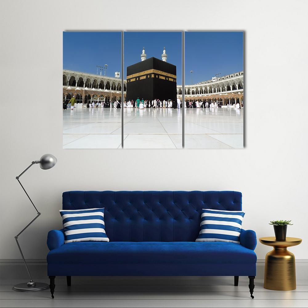 The Holly Kaaba Canvas Wall Art-3 Horizontal-Gallery Wrap-37" x 24"-Tiaracle