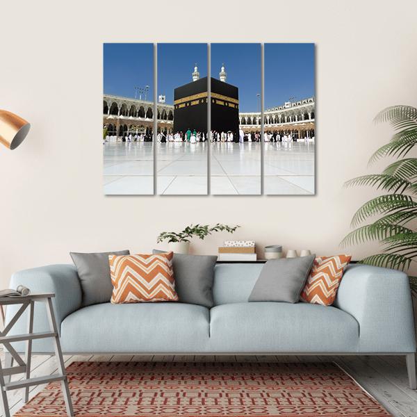 The Holly Kaaba Canvas Wall Art-4 Horizontal-Gallery Wrap-34" x 24"-Tiaracle