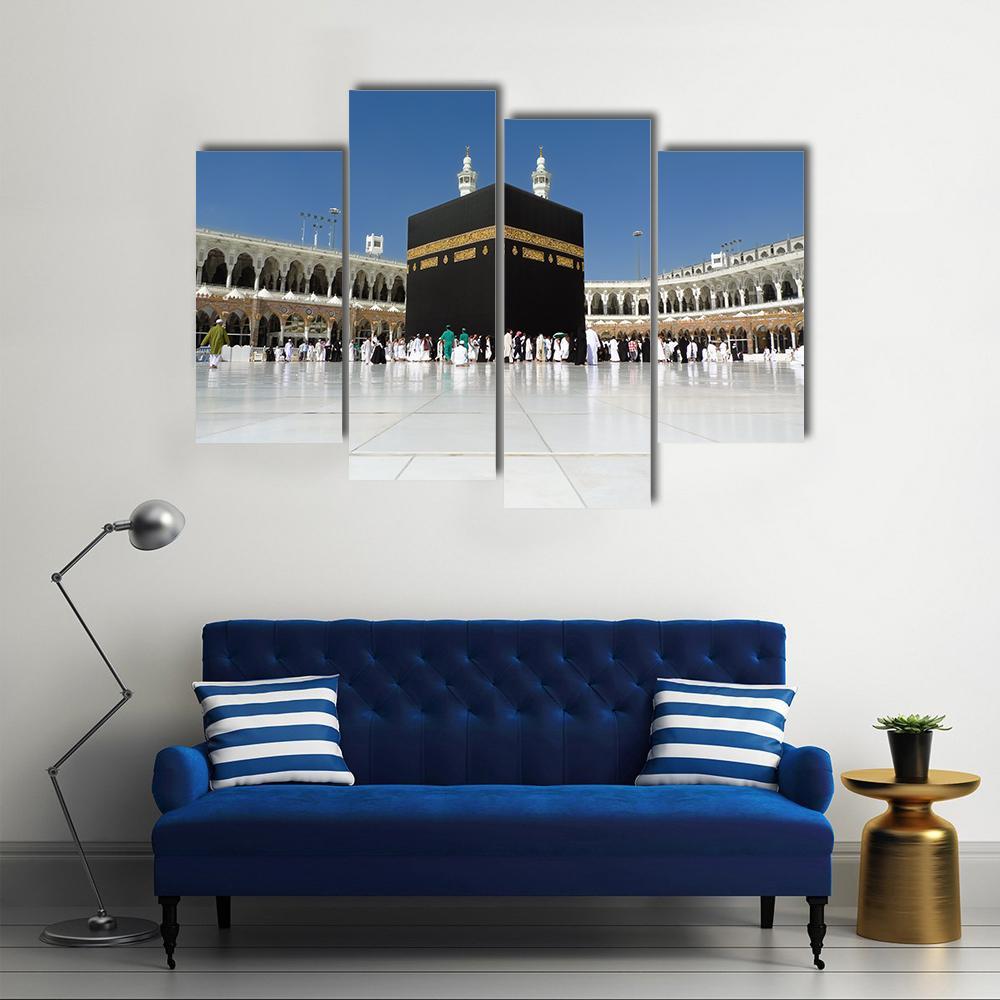 The Holly Kaaba Canvas Wall Art-4 Pop-Gallery Wrap-50" x 32"-Tiaracle