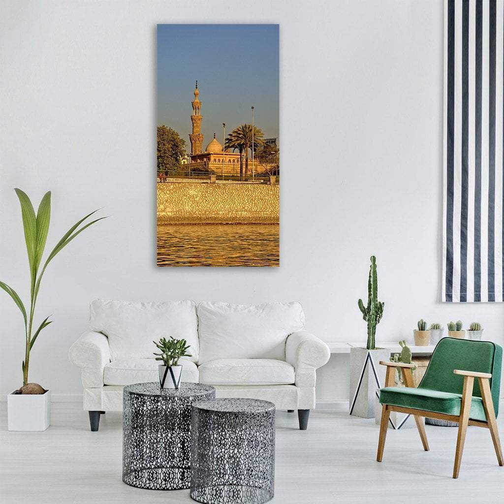Holy Mosque Egypt Vertical Canvas Wall Art-1 Vertical-Gallery Wrap-12" x 24"-Tiaracle