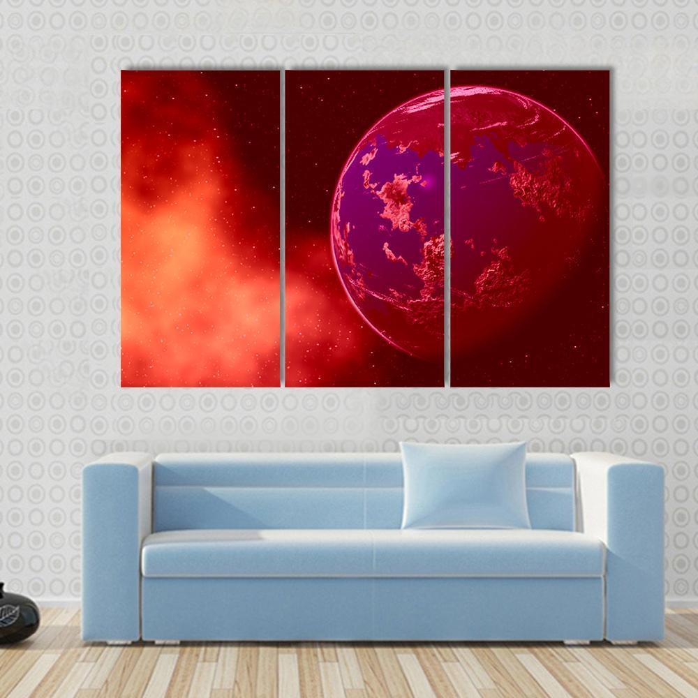 Mustafar Planet Canvas Wall Art-3 Horizontal-Gallery Wrap-37" x 24"-Tiaracle