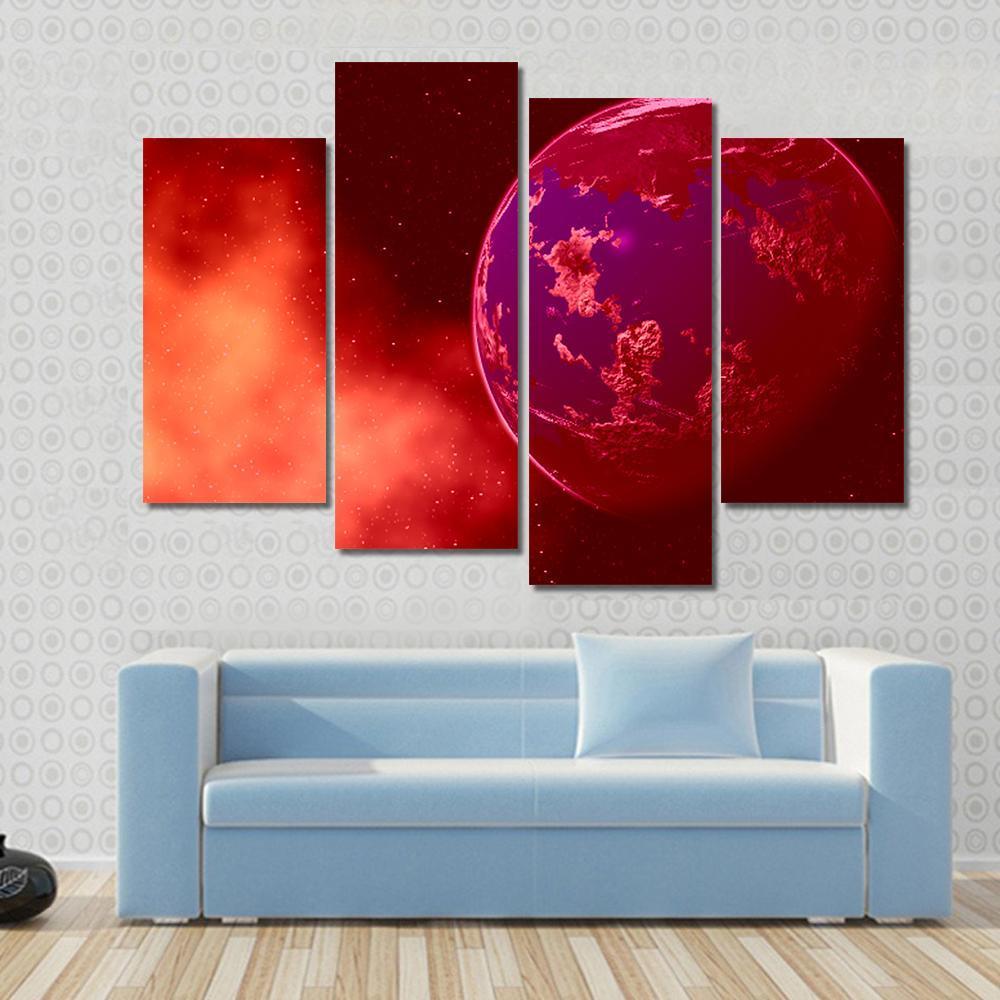 Mustafar Planet Canvas Wall Art-4 Pop-Gallery Wrap-50" x 32"-Tiaracle