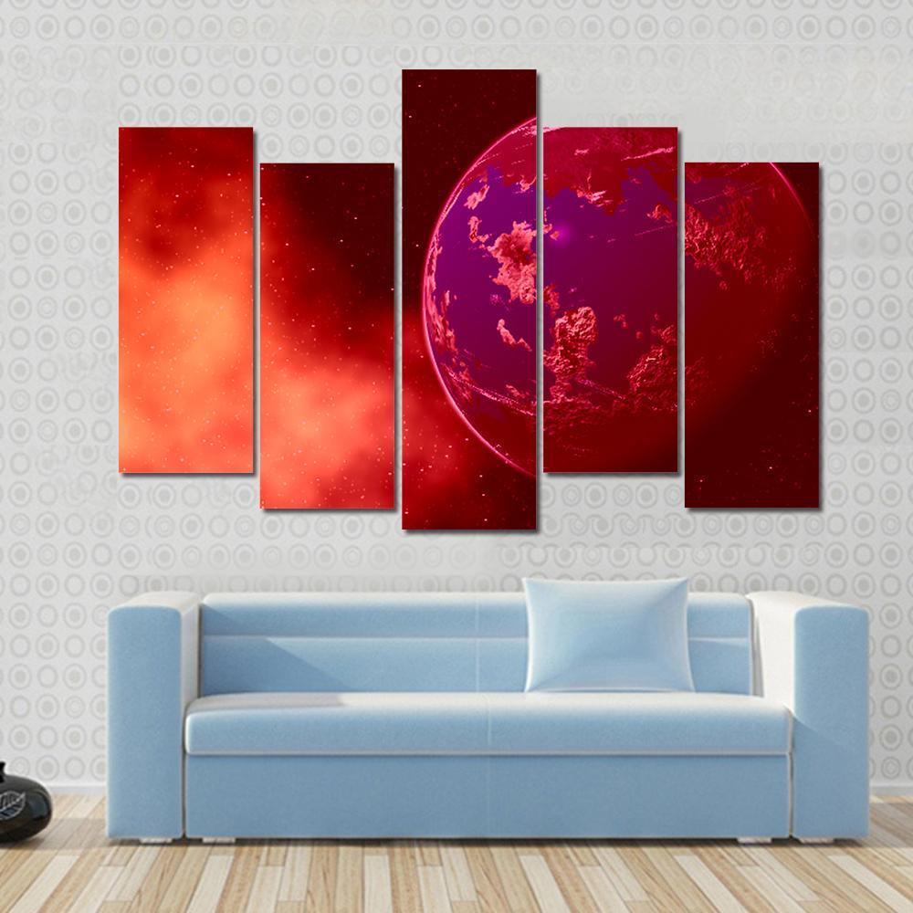 Mustafar Planet Canvas Wall Art-5 Pop-Gallery Wrap-47" x 32"-Tiaracle