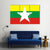 Myanmar Flag Canvas Wall Art-3 Horizontal-Gallery Wrap-37" x 24"-Tiaracle