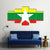 Myanmar Flag Canvas Wall Art-3 Horizontal-Gallery Wrap-37" x 24"-Tiaracle