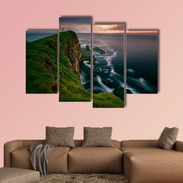 Mykines Holmur Island Canvas Wall Art-4 Pop-Gallery Wrap-50" x 32"-Tiaracle