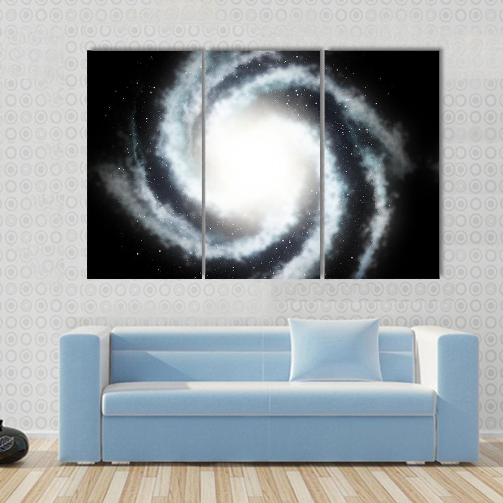 Mysterious Helicoid Galaxy Canvas Wall Art-3 Horizontal-Gallery Wrap-37" x 24"-Tiaracle