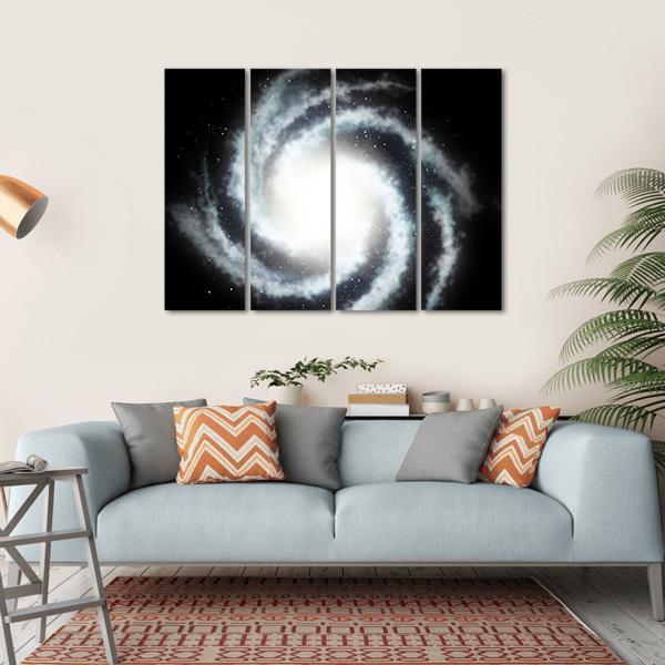 Mysterious Helicoid Galaxy Canvas Wall Art-4 Horizontal-Gallery Wrap-34" x 24"-Tiaracle