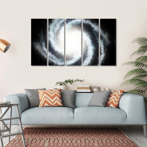 Mysterious Helicoid Galaxy Canvas Wall Art-5 Horizontal-Gallery Wrap-22" x 12"-Tiaracle