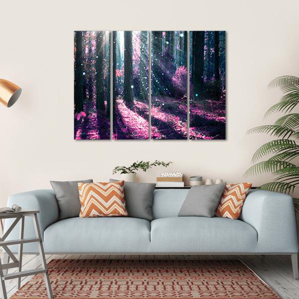Mysterious Old Forest Canvas Wall Art-4 Horizontal-Gallery Wrap-34" x 24"-Tiaracle