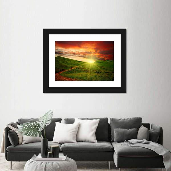Mystery Mountain Meadow Canvas Wall Art-3 Horizontal-Gallery Wrap-25" x 16"-Tiaracle