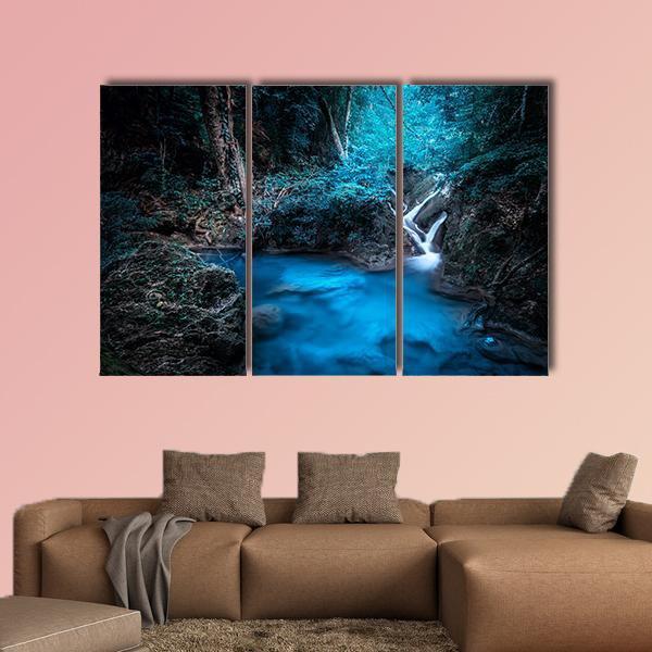 Deep Tropical Rain Forest Canvas Wall Art-3 Horizontal-Gallery Wrap-37" x 24"-Tiaracle
