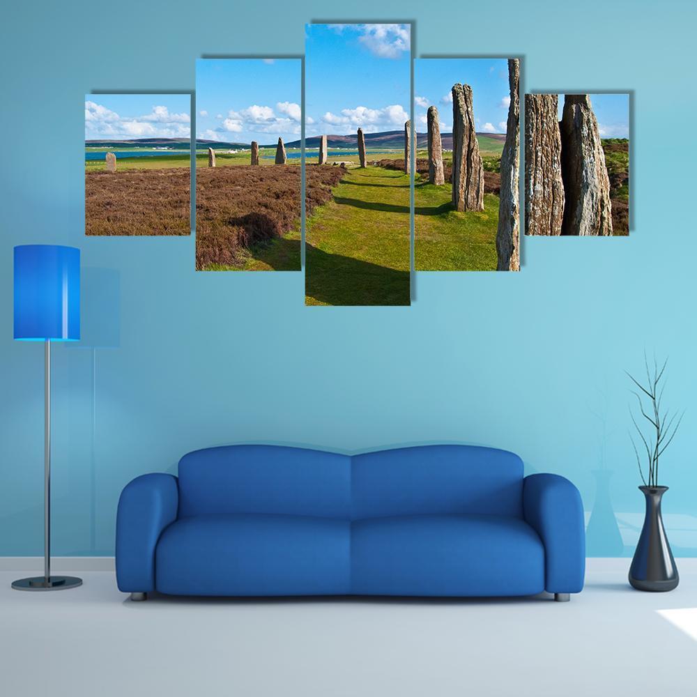 Mystic Ring Of Brodgar Canvas Wall Art-3 Horizontal-Gallery Wrap-37" x 24"-Tiaracle