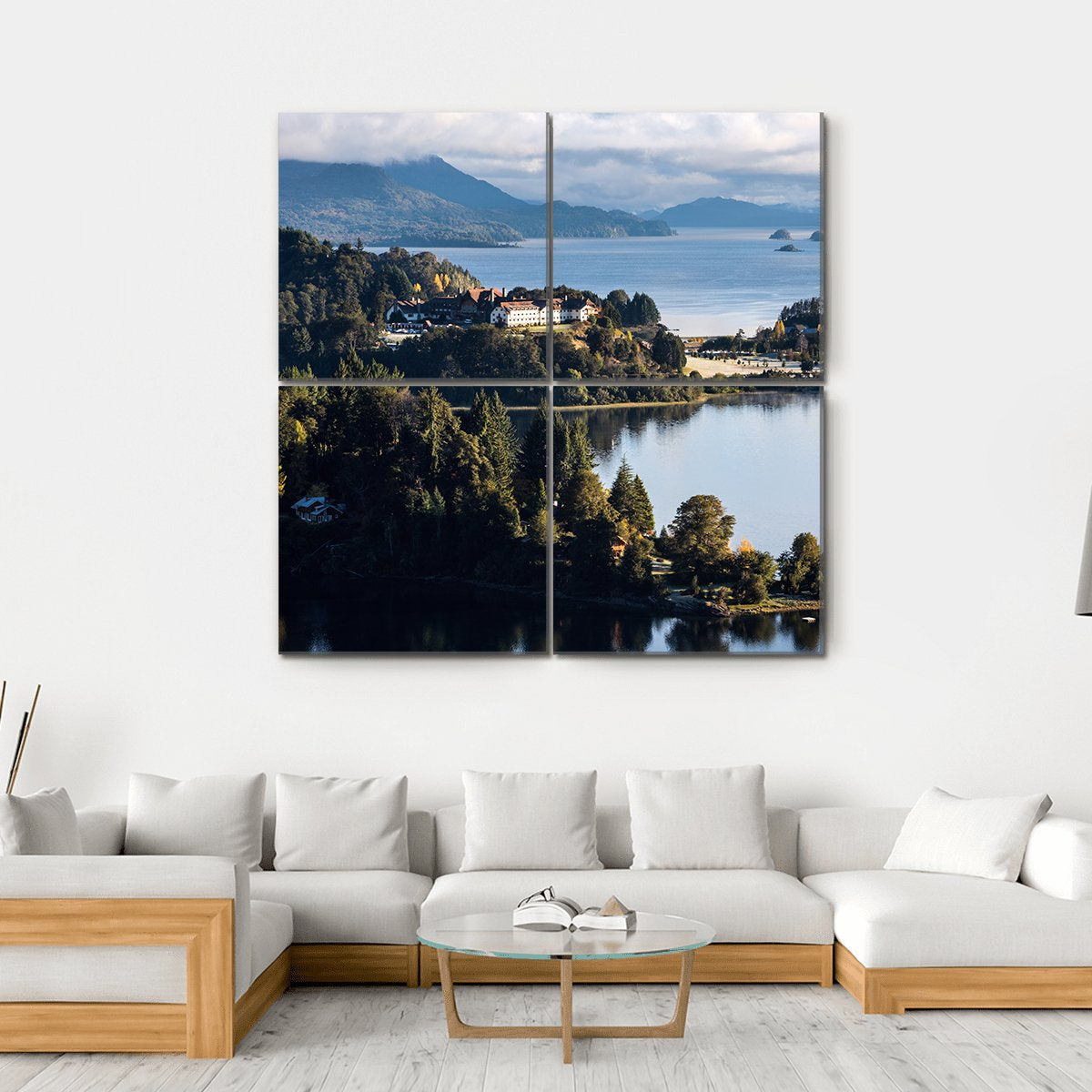 Nahuel Huapi Lake Canvas Wall Art-4 Square-Gallery Wrap-17" x 17"-Tiaracle