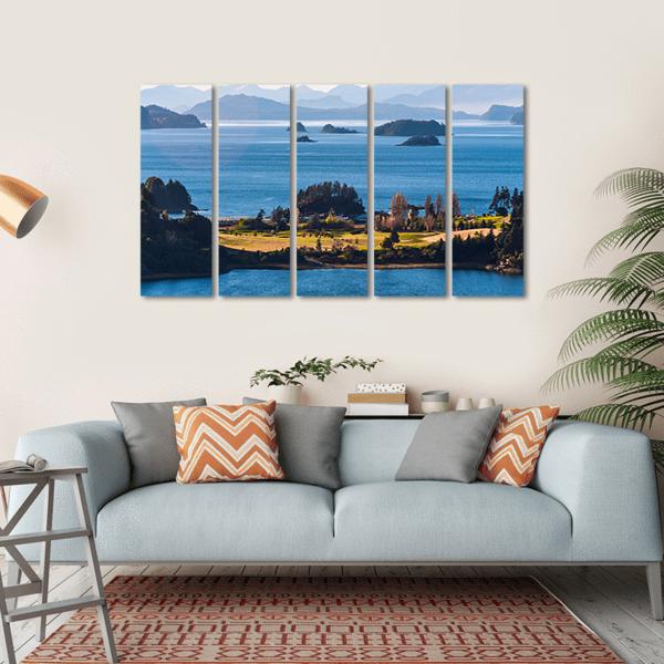 Nahuel Huapi Lake In Patagonia Canvas Wall Art-5 Horizontal-Gallery Wrap-22" x 12"-Tiaracle