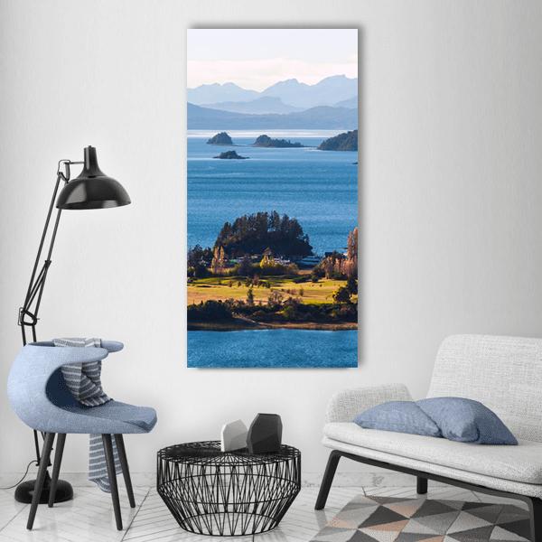 Nahuel Huapi Lake In Patagonia Vertical Canvas Wall Art-1 Vertical-Gallery Wrap-12" x 24"-Tiaracle