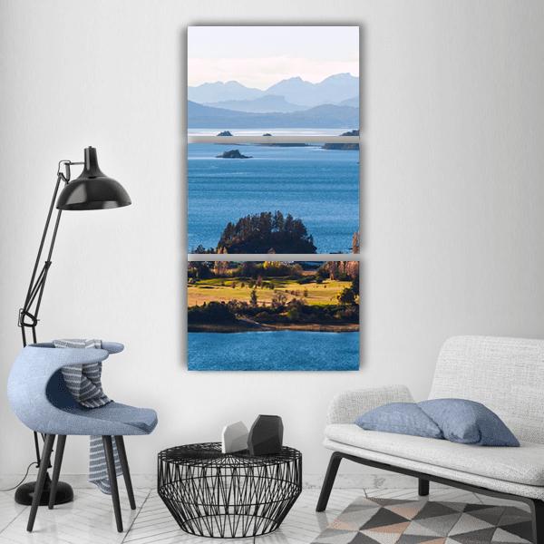 Nahuel Huapi Lake In Patagonia Vertical Canvas Wall Art-1 Vertical-Gallery Wrap-12" x 24"-Tiaracle
