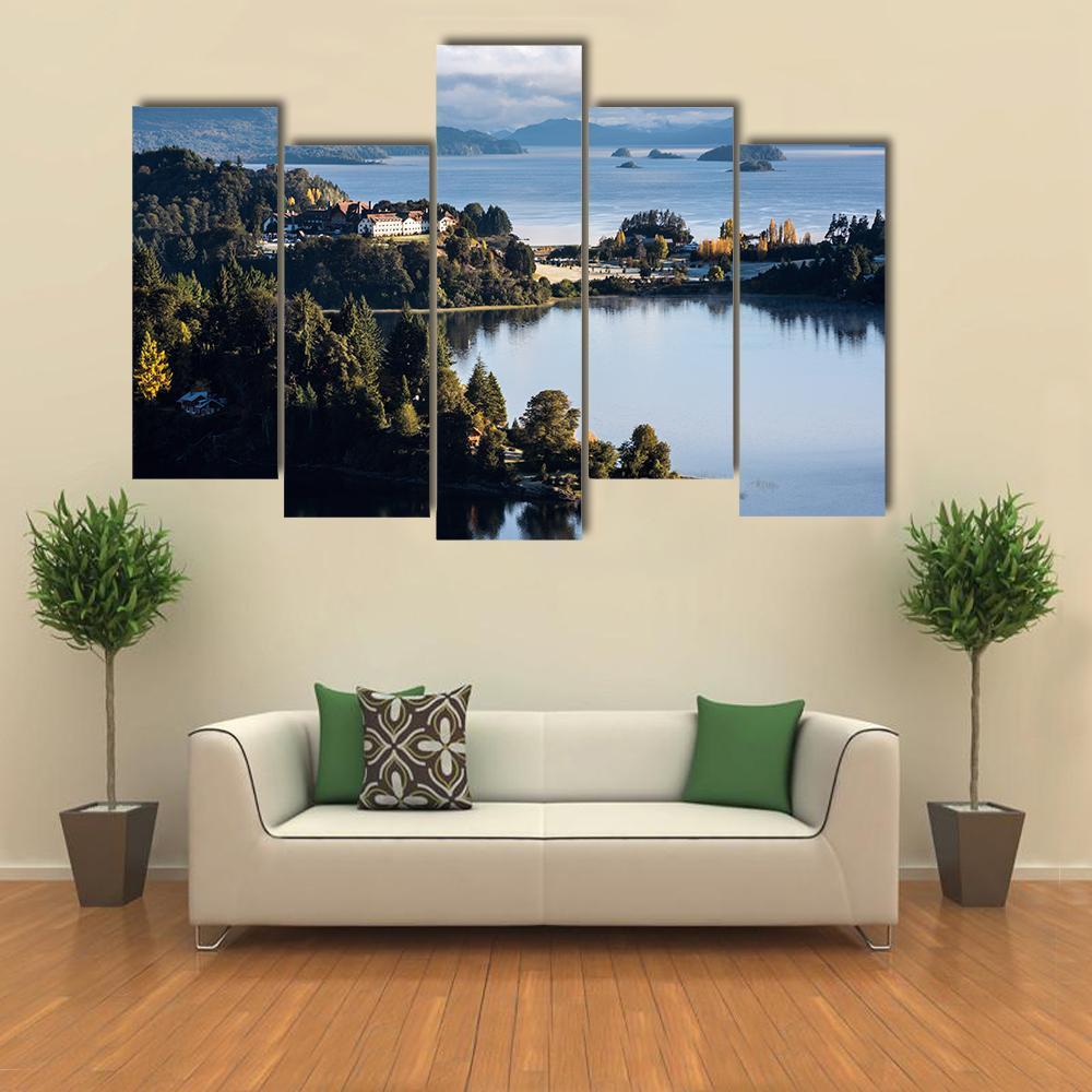 Nahuel Huapi Lake Canvas Wall Art-5 Pop-Gallery Wrap-47" x 32"-Tiaracle