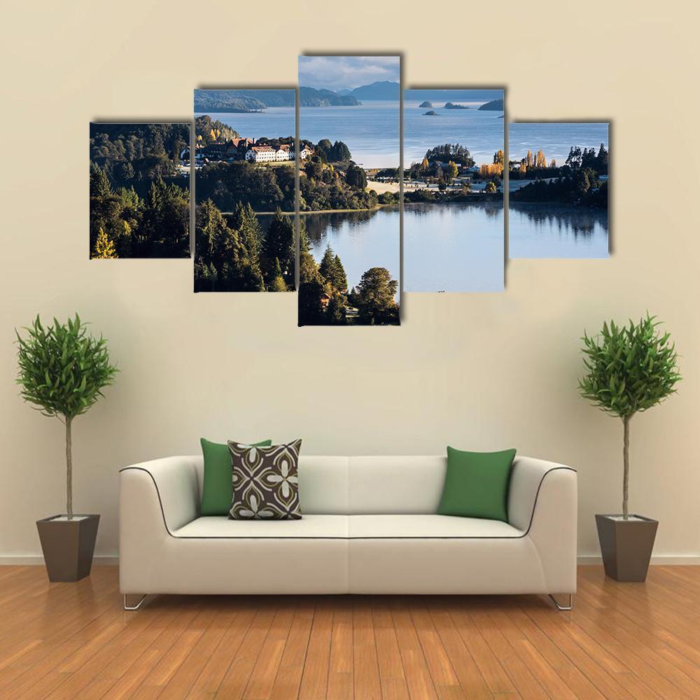 Nahuel Huapi Lake Canvas Wall Art-5 Star-Gallery Wrap-62" x 32"-Tiaracle