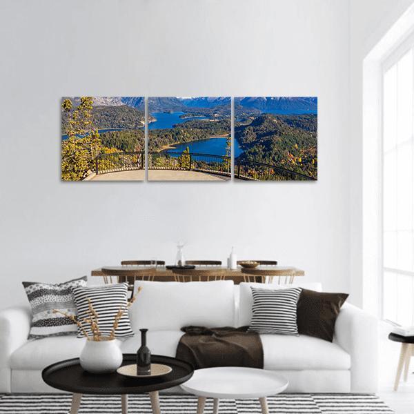 Cerro Campanario Viewpoint Panoramic Canvas Wall Art-3 Piece-25" x 08"-Tiaracle