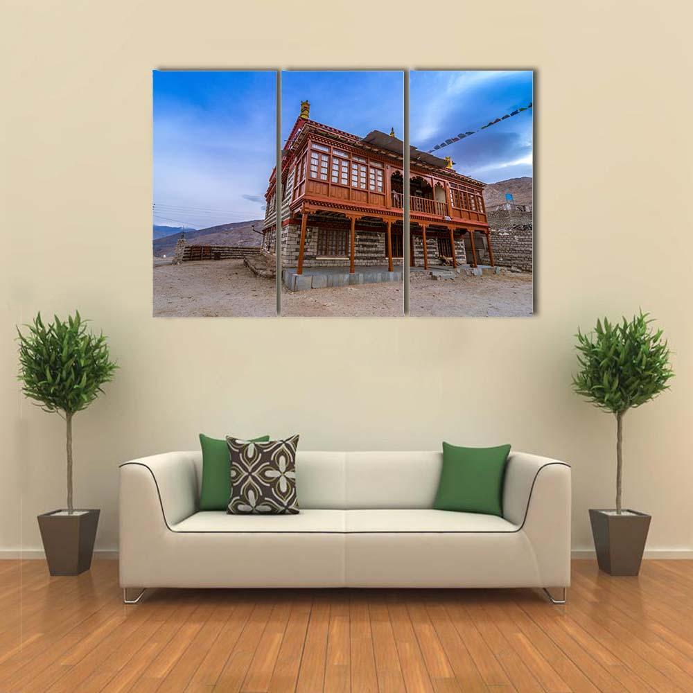 Nako Monastery Canvas Wall Art-4 Pop-Gallery Wrap-50" x 32"-Tiaracle