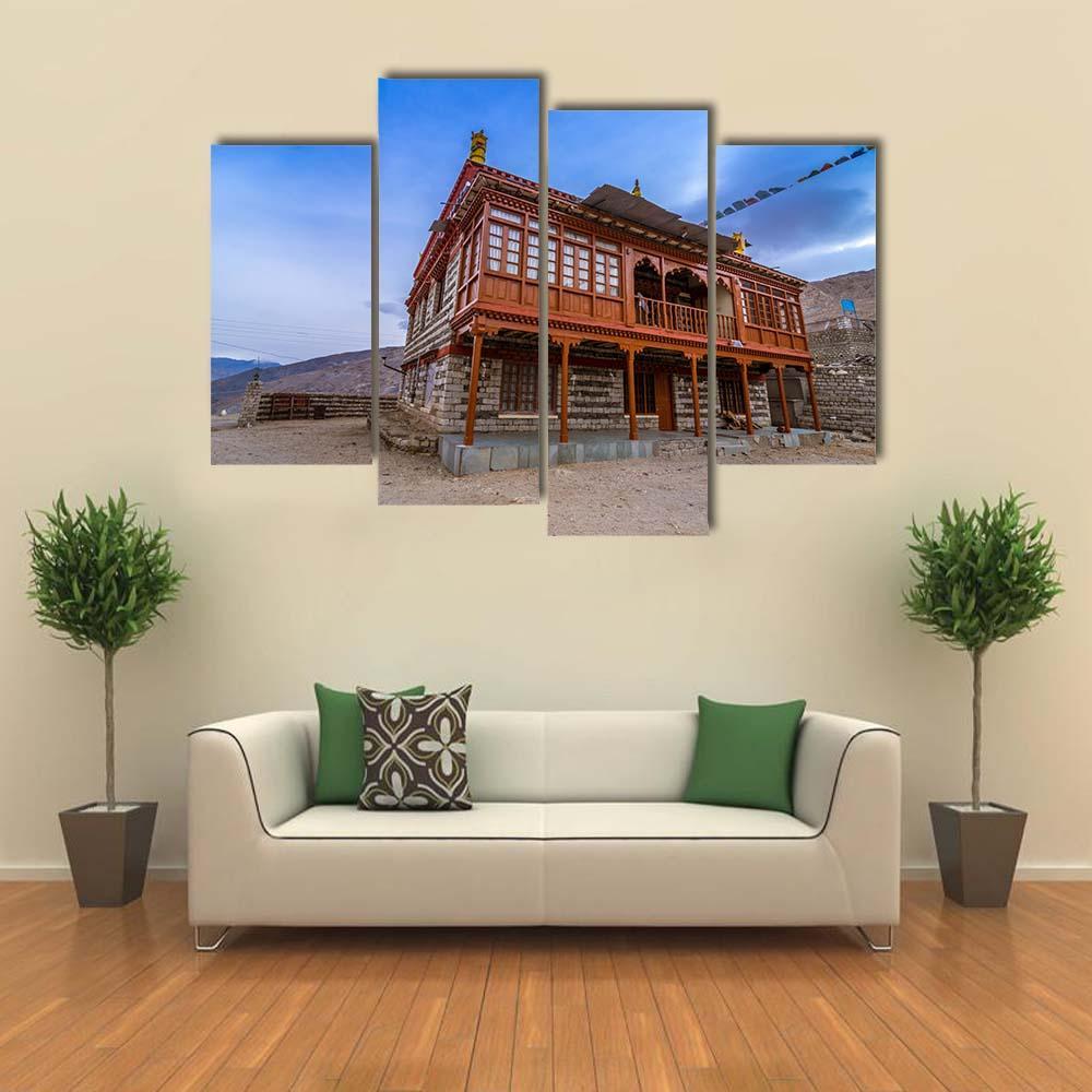 Nako Monastery Canvas Wall Art-4 Pop-Gallery Wrap-50" x 32"-Tiaracle